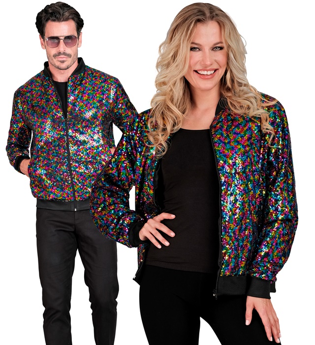 "BOMBER PARTY FASHION" (bomber à paillettes multicouleur)