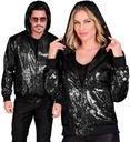 "BOMBER AVEC CAPUCHE PARTY FASHION" (bomber avec capuche à paillettes noir"