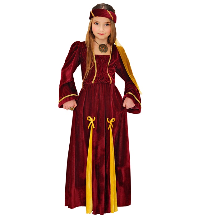 "PRINCESSE MEDIEVALE" (robe, couvre-chef avec voile)