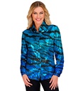 "CHEMISE PARTY FASHION" (chemise à paillettes vagues bleues)