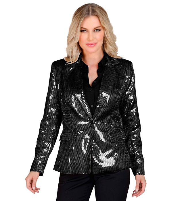 "VESTE PARTY FASHION" (veste à paillettes noire)