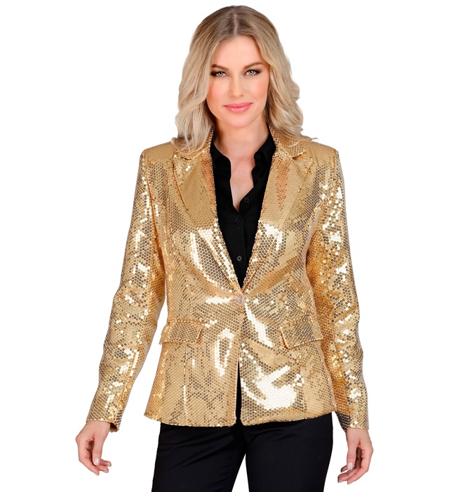 "VESTE PARTY FASHION" (veste à paillettes or)