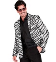 "VESTE PARTY FASHION" (veste à paillettes animalier zèbre)