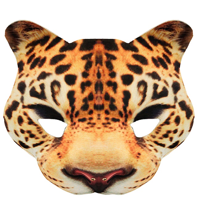 "MASQUE SANS MENTON LEOPARD" en tissu