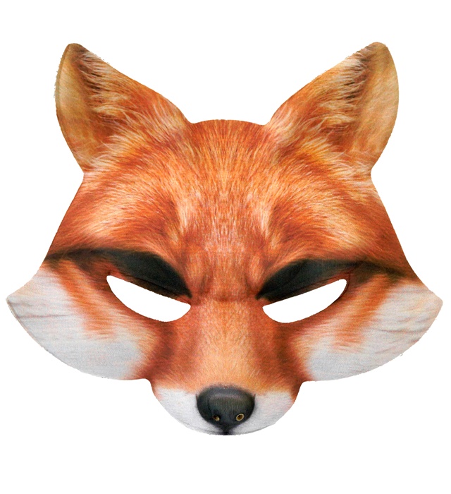 "MASQUE SANS MENTON RENARD" en tissu