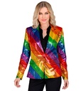 "VESTE PARTY FASHION" (veste à paillettes  arc-en-ciel)