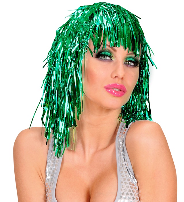 [13094] "PERRUQUES VERT SCINTILLANT" en sachet