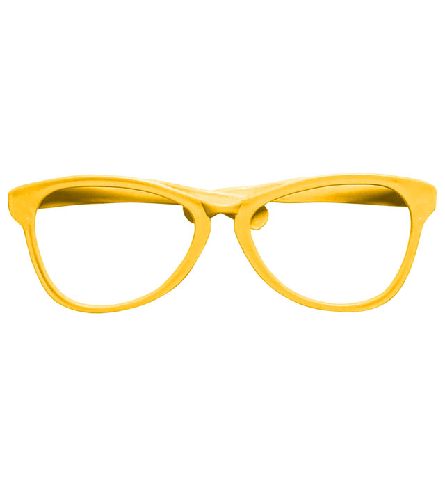"LUNETTES DE CLOWN GEANTES" jaunes