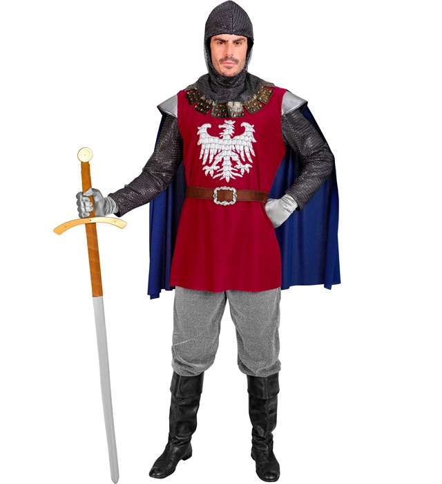 "CHEVALIER" (manteau avec cape, ceinture, capuche)