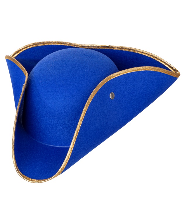 [1406B] "TRICORNE BLEU FONCE" en feutre