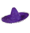 "SOMBRERO BLEU/VIOLET AVEC POMPON"50 cm