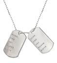 Collier plaque militaire