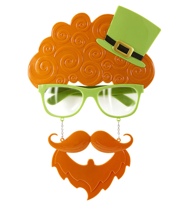 [14405] "LUNETTES ST PATRICK AVEC MOUSTACHE ET BOUC"