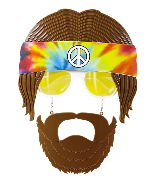 "LUNETTES HIPPIE AVEC BARBE"