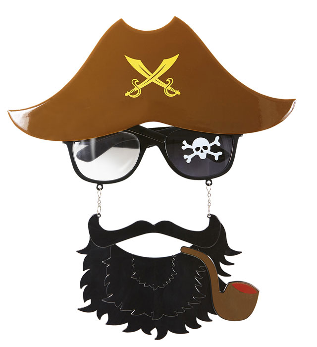[14409] "LUNETTES CAPITAINE DES PIRATES AVEC BARBE"