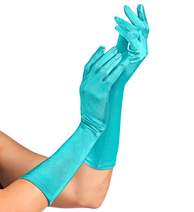 "GANTS SATIN ÉLASTHANNE AZURS" 40 cm