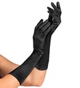"GANTS SATIN ÉLASTHANNE NOIRS" 40 cm