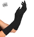 "GANTS ÉLASTHANNE PLISSE NOIRS" 40 cm - homme ou femme