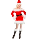 "MISS SANTA" en velours et peluche(robe, ceinture. chapeau)
