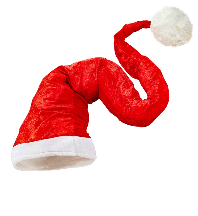 "CHAPEAU PERE-NOEL TRES LONG" en velours - 150 cm