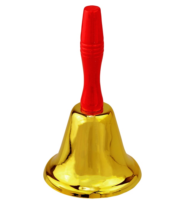 [1509X] "MAXI CLOCHE PERE-NOEL" en laiton - 20 cm