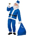 "PÈRE NOEL BLEU" (veste, pantalon,chapeau, barbe avec moustache, ceinture)