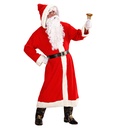 "PERE-NOEL DE L'ANCIEN TEMPS SUPERDELUXE" (manteau avec capuche, ceinture, surbottes avec boucles, perruque, barbe avec moustache, sourcils)
