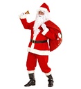 "PERE-NOEL SUPER DELUXE" (casaque,pantalon, ceinture, chapeau, surbottes, perruque, barbe avec moustache, sourcils)