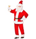 "PERE-NOEL SUPER DELUXE" en velours (casaque, pantalon et chapeau avec peluche, ceinture avec boucle)