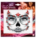 "BIJOUX VISAGE DIA DE LOS MUERTOS ROUGE ET NOIR"