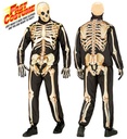 "SQUELETTE FAST COSTUME" (veste, pantalon, gants, masque)