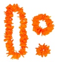 "SET HAWAIEN ORANGE" (collier, couronne, bracelet)
