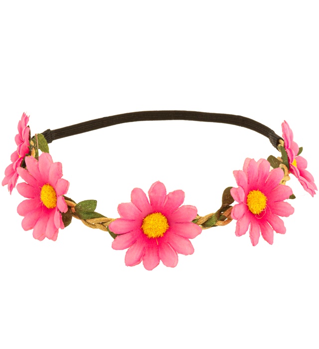 "BANDEAU FLEURS ROSE"