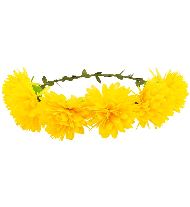 "BANDEAU FLEURS JAUNE"