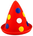"CHAPEAU POINTU A POIS ROUGE" feutre
