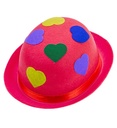"CHAPEAU ROSE MELON AVEC COEUR" feutre