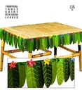 "DECORATION TABLE TROPICALE AVEC FEUILLES BANANE" 275 x 70 cm