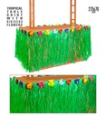 "DECORATION TABLE TROPICALE AVEC FLEURS HIBISCUS" 275 x 70 cm