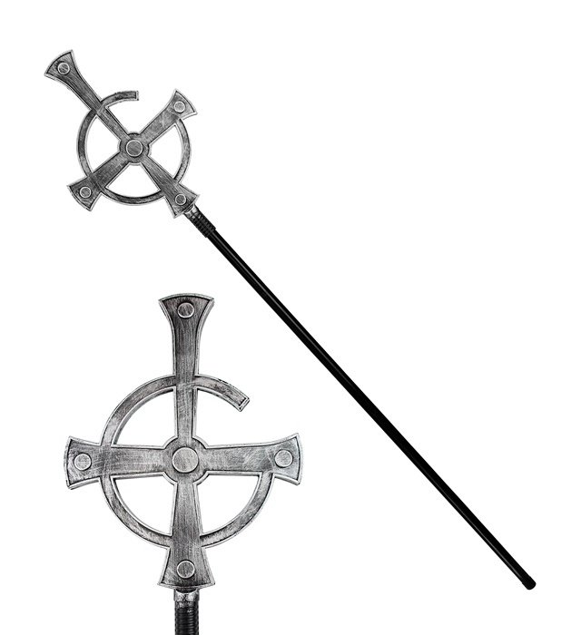 "CANNE AVEC CROSSE MESSE NOIRE AMOVIBLE" 145 cm