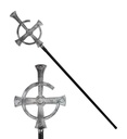 "CANNE AVEC CROSSE MESSE NOIRE AMOVIBLE" 145 cm