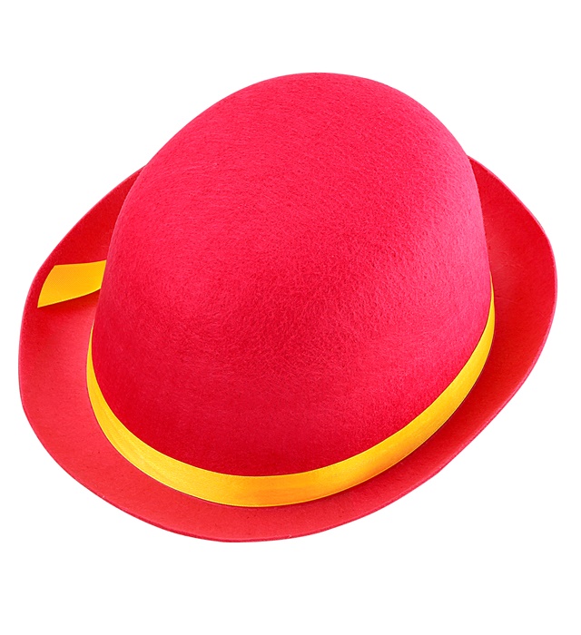 "CHAPEAU BOWLER ROSE" feutre