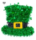 "CHAPEAU HAUT-DE-FORME SAINT PATRICK EN FILS LAMES"29x30 cm
