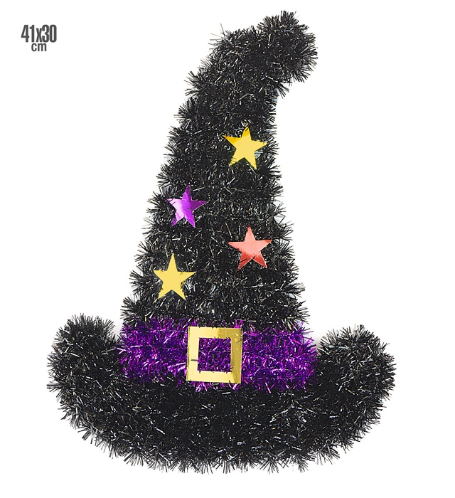 "CHAPEAU DE SORCIERE BRILLANT" 41x30 cm
