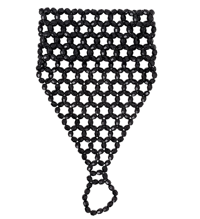 "GANTS PERLES" noir