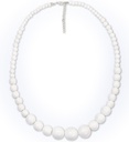 "COLLIER A PERLES 70'S" blanc