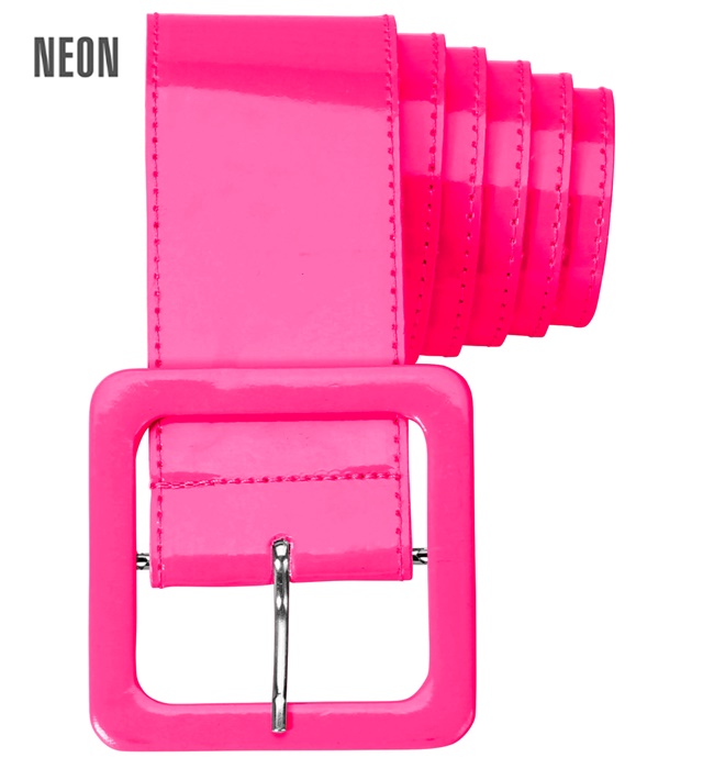 [17396] "CEINTURE VINYL ROSE FLUO"