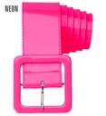 "CEINTURE VINYL ROSE FLUO"