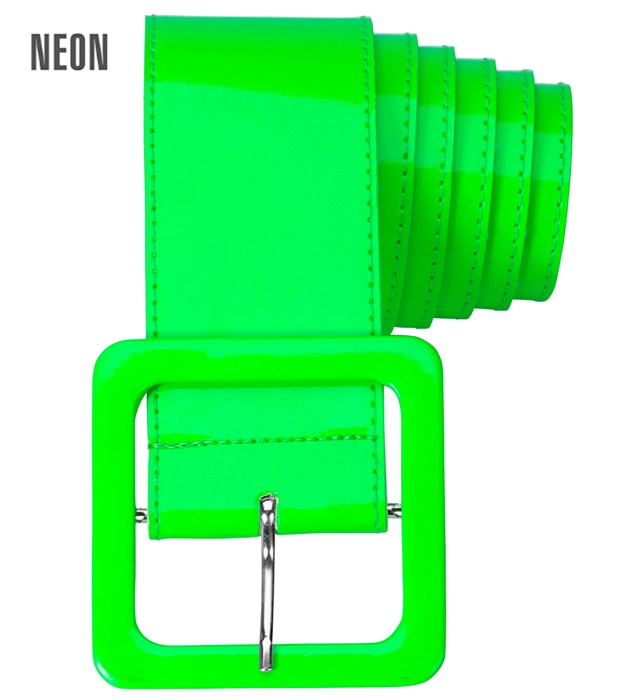 [17397] "CEINTURE VINYL VERT FLUO"