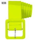 "CEINTURE VINYL JAUNE FLUO"