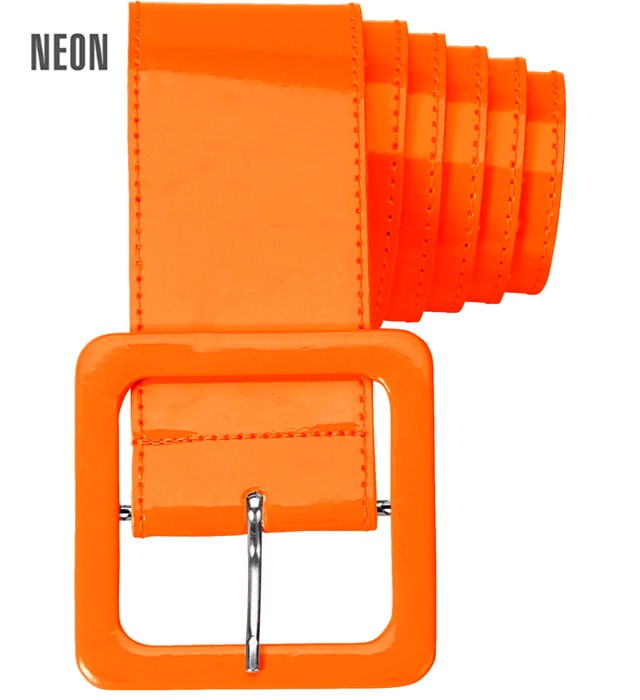 [17399] "CEINTURE VINYL ORANGE FLUO"